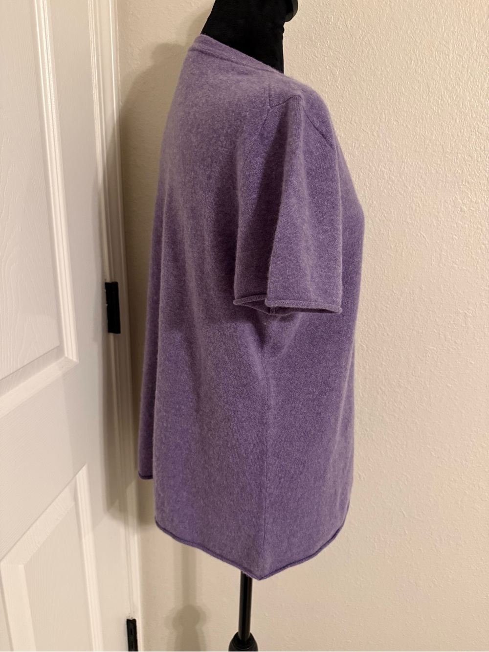 J. Crew Lilac Short-Sleeve 100% Cashmere Tee - Picture 2 of 6